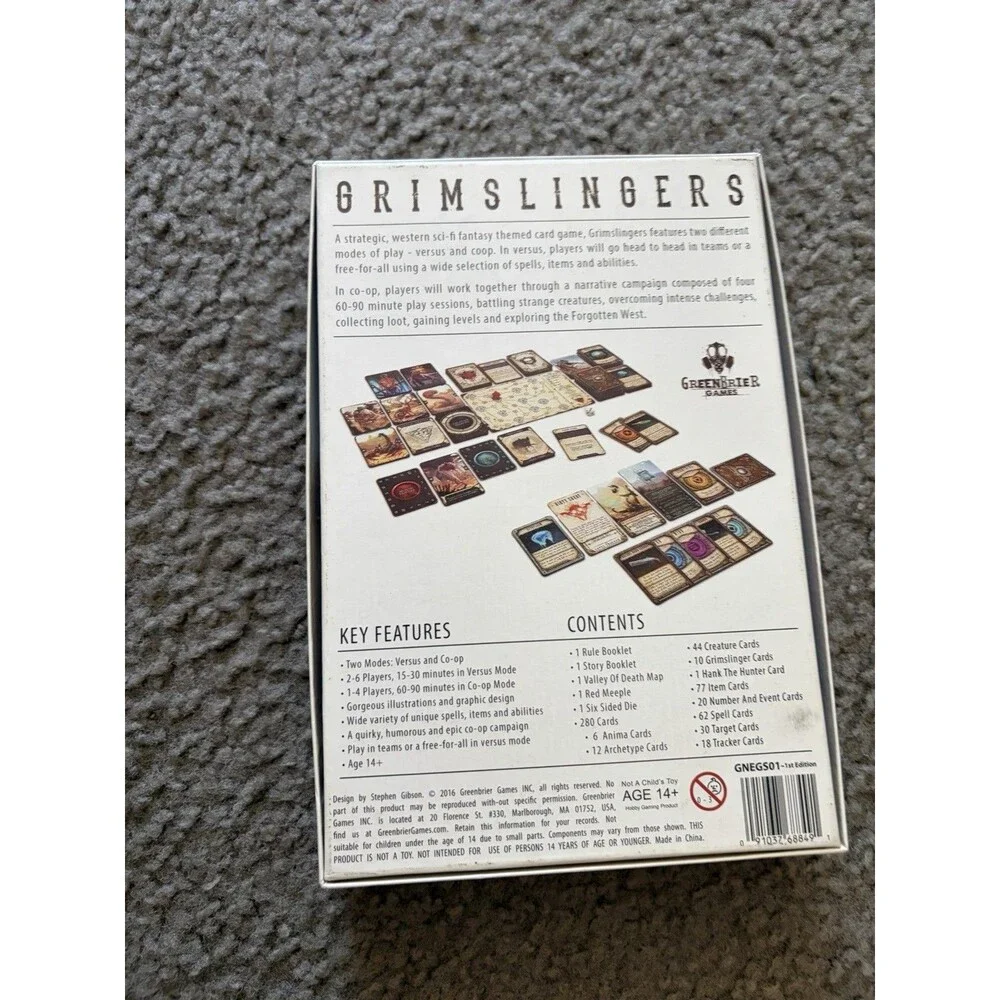 Grimslingers Card Game Greenbrier Games - Perfect Condition